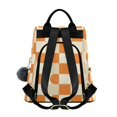 thumbnail image 2 of FORMRS Women's Travel Backpack Purse Anti-Theft Hidden Pockets Casual Shoulder Bag, Orange Checkered Pattern, 2 of 7
