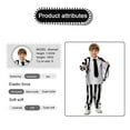 Black and White Striped Suit Kids Scary Halloween Costumes Boys Horror