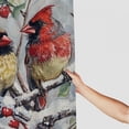 thumbnail image 3 of Orinice Birds Branch Snow Bathroom Decor Set Colorful Luxurious Graphic Print Polyester Fabric Shower Curtain with Hooks 36x72, 3 of 7