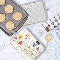 thumbnail image 5 of ALAZA Art Flowers Pot Holders Set of 2 Heat Resistant Kitchen Oven Mitts, 5 of 7