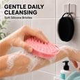 thumbnail image 4 of AIMAIAIMAI Double-Sided Silicone Body Scrubber Bath Brush, 2 Count, Pink and Black, 4 of 9