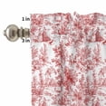 thumbnail image 4 of Red Curtain Valances Set Cycling Pattern People Animal Plant Kitchen Curtains 36&nbsp;inch Length Rod Pocket Valance and Tiers 3 Piece Set Small Bedroom Bathroom Laundry Decor, 4 of 9
