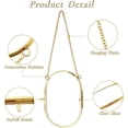 thumbnail image 3 of 2PCS Hanging Pressed Flower Frame, Double Glass Frames for Pressed Flowers Floating Frame, Oval Gold Frames Vintage Photo Frame for Wall Display Artwork DIY Photo Specimen(4×6 inches), 3 of 9