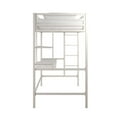 thumbnail image 4 of Novogratz Maxwell Metal Twin Loft Bed with Desk & Shelves, 4 of 9