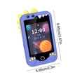 thumbnail image 3 of Rirozkan Pretend Cell Phone, Smart Play Phone with Dual Camera and Touchscreen, Music Recorder 512MB Memory for Imaginative Play, 3 of 6