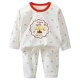 thumbnail image 1 of Faraee Pyjama pour Garçons Pyjama pour Filles à Manches Longues Ajusté Ensembles de Vêtements de Nuit Pyjamas pour Tout-Petits Vêtements Bébé Ensemble 2 Pcs PJS Tenue d'Automne Hiver (7-8 Ans, Blanc), 1 of 4