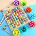 thumbnail image 4 of Beads Matching Fun Flying Chess 3 in 1 Natural Wood Board Table Game For Adults Other Tabletop Games, 4 of 6