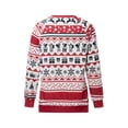 thumbnail image 3 of Seyurigaoka Christmas Women Juniors Knitted Sweater with Cartoon Elk, Snowflake Holiday Clothing, 3 of 9