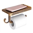 thumbnail image 3 of POINTERTECK Wall Mounted Toilet Roll Tissue Paper Holder Stand Phone Shelf With Hook For Bathroom New, 3 of 9