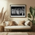thumbnail image 3 of The Miami Skyline B&W - Miami Florida Photography Black Framed Wall Art Print 24 x 36 inches, 3 of 4