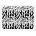 thumbnail image 1 of Cat Bath Mat, Black Silhouettes in Different Positions Friendly Furry Feline Domestic Pet Figures, Non-Slip Plush Mat Bathroom Kitchen Laundry Room Decor, 29.5 X 17.5 Inches, Black White, Ambesonne, 1 of 2
