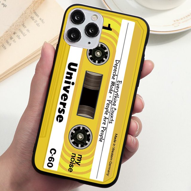 Funda blanda de estilo Retro con cinta de Cassette Vintage para iPhone 14 Pro Max 13 12 11 Pro XS Max Mini SE 2022 2020 7 8 6 6S Plus X XR Coque Tan Jianjun unisex
