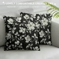 thumbnail image 3 of JEUXUS Black Brown Daisy Floral Block Print Pillow Covers Decorative Square Pillow Cases Farmhouse Home Decor Throw Pillows For Sofa Couch Cushion Outdoor, 3 of 5