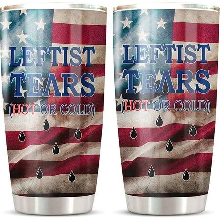 

Athenstics Leftist Tears Tumbler Hot or Cold American Flag 20 Oz Stainless Steel Tumbler Cup With Lid Double Wall Vacuum Insulated Tumblers Coffee Travel Mug