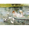 thumbnail image 2 of Cassatt, Mary 18x14 Gold Ornate Wood Framed with Double Matting Museum Art Print Titled - Summertime, 2 of 4