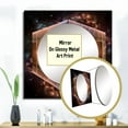 thumbnail image 3 of Designart "Block Universe Theory Space Galaxy Concept I" Space Square Mirror Wall Decor Modern - Large Blue Square Bathroom Mirror - Square Printed Wall Mirror Art, 3 of 5