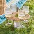 thumbnail image 2 of Better Homes & Gardens Rattan Tray with Legs & Wine Holders, 2 of 6