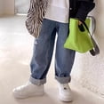 thumbnail image 4 of RUTAYY Toddler Boys Wide Leg Jeans Loose Fit Denim Vintage Trousers Casual Jeans Streetwear Pants Cozy Pants, 4 of 7