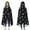 Black Cat Moon, variant on Wearable Blanket,Black Gray Star Moon Pattern Hooded Wearable Flannel Blanket for Adults & Teens,Winter Poncho Shawl Wrap Cape Cozy Anti-Pill,60"x80"