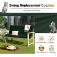 thumbnail image 6 of Porch Swing Cushion 40in, Waterproof Bench Cushion for Outdoor Furniture, 2-3 Seater Replacement Glider Cushion with Ties for Backyard and Garden（Dark Green 40"), 6 of 7