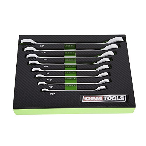 OEMTOOLS 23989 8 Piece RingStop Reversible Ratcheting Wrench Set-SAE