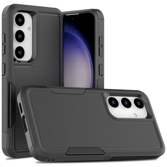 Military Grade TUFF Hybrid Armor Case for Samsung Galaxy S24 - Black