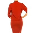 thumbnail image 7 of Women's Solid 2-Piece Blazer and Skirt Set for Formal and Office Wear, 7 of 7