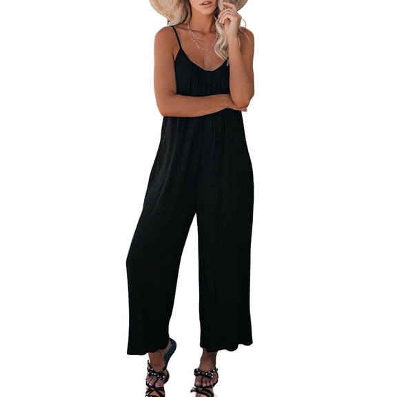 Mawalde Womens Casual Jumpsuits Black S
