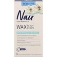 thumbnail image 1 of Nair Wax Ready Hair Removal Strips for Face, Unscented for Sensitive Skin with White Lily, 24 Strips + 2 Finishing Wipes, Packaging May Vary, 1 of 7
