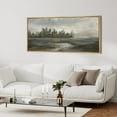 thumbnail image 3 of IDEA4WALL Extra Large Framed Canvas Print Wall Art Tranquil Dusk Minimalist Landscape Artwork Nature Vintage Pastel Fine Art Antique Decorative Relax/Calm for Living Room - 60"x30", 3 of 5