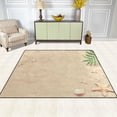 thumbnail image 3 of SKYSONIC Sea Sand Starfish Shells Lightweight Carpet Mats Area Soft Rugs Floor Mat Rug Home Decoration for Kids Room Living Room 63 x 48 inches, 3 of 6