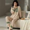 thumbnail image 2 of Conjunto de pijamas informales inteligentes para mujer, Pijama de algodón de otoño e invierno para Navidad, ropa de dormir de manga larga para niñas, ropa de dormir de moda para mujer, 2 of 3