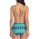 thumbnail image 5 of Traje de baño de una pieza sin espalda, correa transpirable, traje de baño para mujer, traje de baño estampado para playa, piscina, Spa, baño verde XXL, 5 of 7