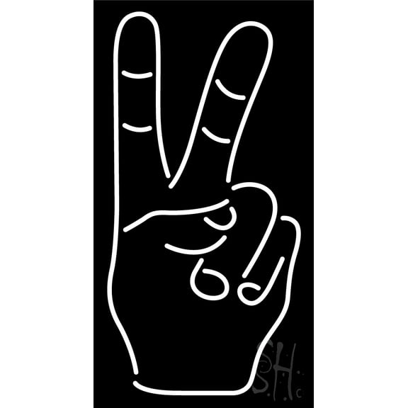 Peace LED Neon Sign 24" Tall x 13" Wide - inches Black Square Cut Acrylic Backing, with Dimmer - Premium built indoor Sign for Home décor, Event, Religious place, Store interior, Office.