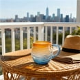 thumbnail image 5 of Sea Glass Wave Mug, Durable Handblown Ocean Wave Cup, Reusable Thick Textured Glass Drinkware, 5 of 5