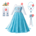 thumbnail image 5 of Vestido de princesa Elsa para niñas, traje de baile de malla con lentejuelas blancas, ropa de carnaval, Cosplay para niños, disfraz de reina de la nieve, 5 of 5