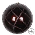 thumbnail image 2 of Vickerman MT198275D 6 in. Chocolate Candy Glitter Net Ornament - 2 per Bag, 2 of 3