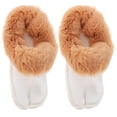 thumbnail image 1 of par de plantillas de invierno mullidas para hombre y mujer, con agujeros de felpa desmontables, cálidas y suaves (talla 40-41)., 1 of 7