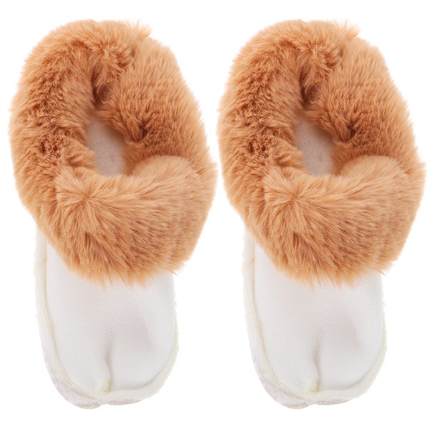 par de plantillas de invierno mullidas para hombre y mujer, con agujeros de felpa desmontables, cálidas y suaves (talla 40-41).