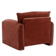 thumbnail image 4 of Modern Style Chenille Oversized Armchair Accent Chair Single Sofa Lounge Chair 38.6’’ W for Living Room, Bedroom, Claret Red, 4 of 6