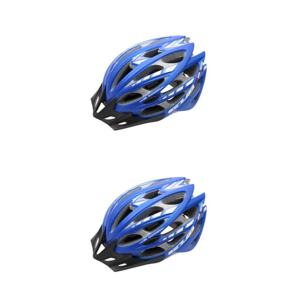 Sonducket casco de bicicleta de 30 hoyos protección transpirable deportes mujeres portátiles cascos de ciclismo viseras desmontables sombrero Azul/L 2piezas