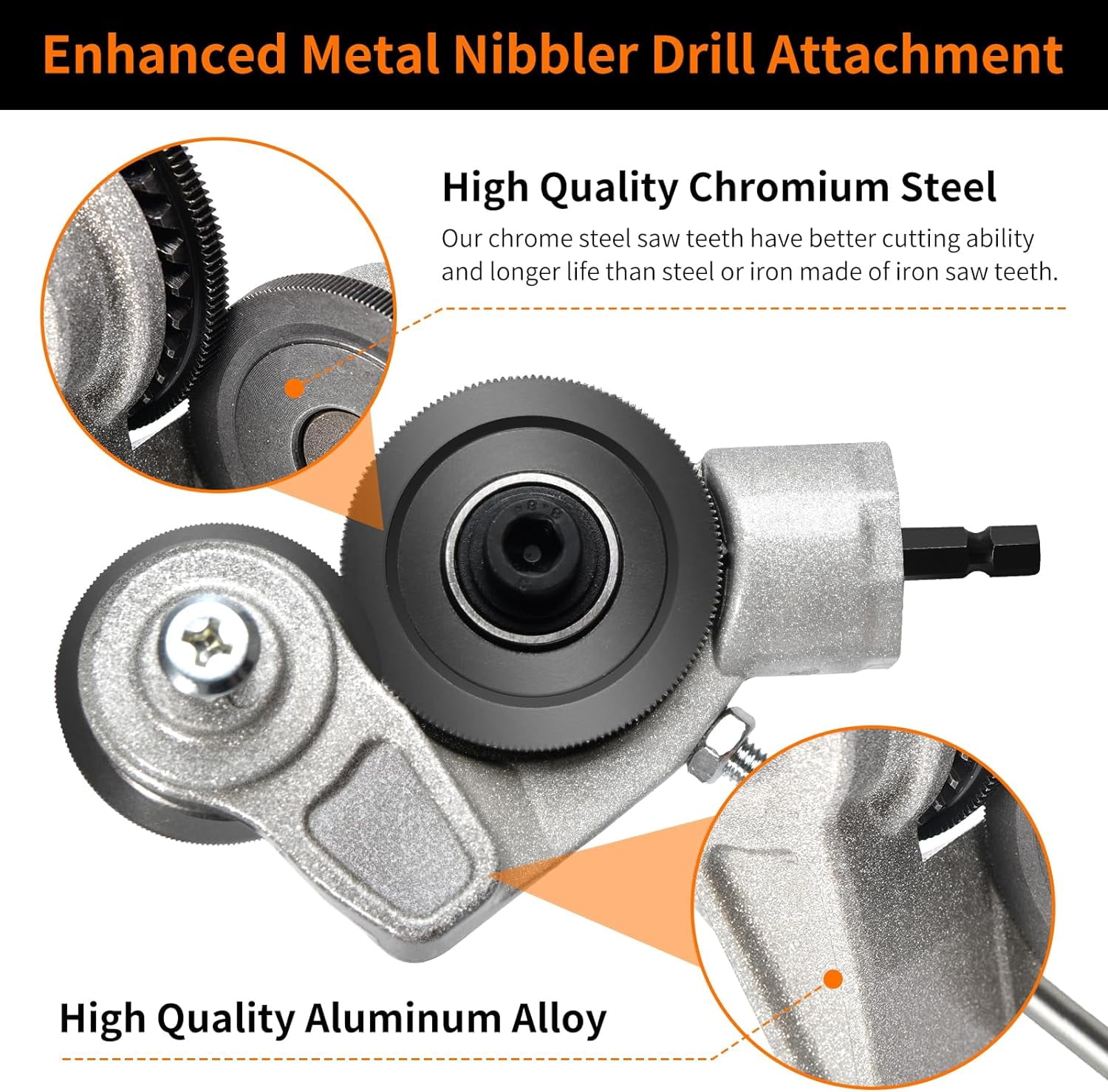 Sheet Metal Cutter/Metal Cutter for Drill, Metal Nibbler Drill Attachment - DlY Metal Drill Attachment, Sheet Metal Knife for Cutting lron,White Sheet, Steel,Copper Aluminum