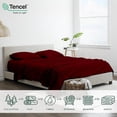 thumbnail image 2 of Tencel Sheets Twin Xl-100% Eucalyptus Tencel Lyocell Sheets Sets-All-Season Eucalyptus Sheets-College Dorm Room Bed Sheets-Best Cooling-Supersoft-Moisture Wicking-Temperature Regulating-Burgundy, 2 of 9