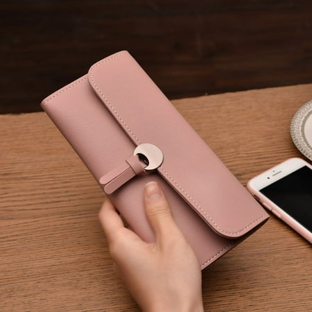 Wallet for Women Leather Slim Clutch Long Designer foldable Ladies Credit Card Holder