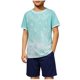thumbnail image 1 of Odeerbi Conjunto de Entrenamiento de Fútbol Seco Rápido Para Chicos Y Niñas Pantalones Cortos de Camiseta Con Impresión Geométrica de Gradiente Conjunto Atlético Para 4-12 Años, 1 of 6