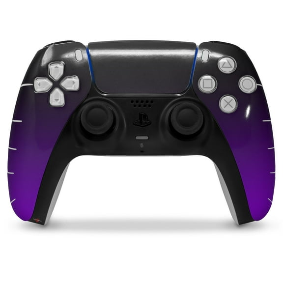 WraptorSkinz Skin Wrap compatible with the Sony PS5 DualSense Controller Smooth Fades Purple Black (CONTROLLER NOT INCLUDED)