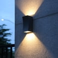 thumbnail image 1 of Lámpara de pared moderna LED de 14 W para interior/exterior a prueba de agua IP65 de aluminio, luces de pared para sala de estar, dormitorio, pasillo, escalera, camino, jardín, camino (negro-3000 K) oso de fresa Electrónica, 1 of 3