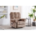thumbnail image 2 of Clearance! Electric lift recliner with heat therapy and massage, suitable for the elderly, heavy recliner, with modern padded arms and back, camel, 2 of 9