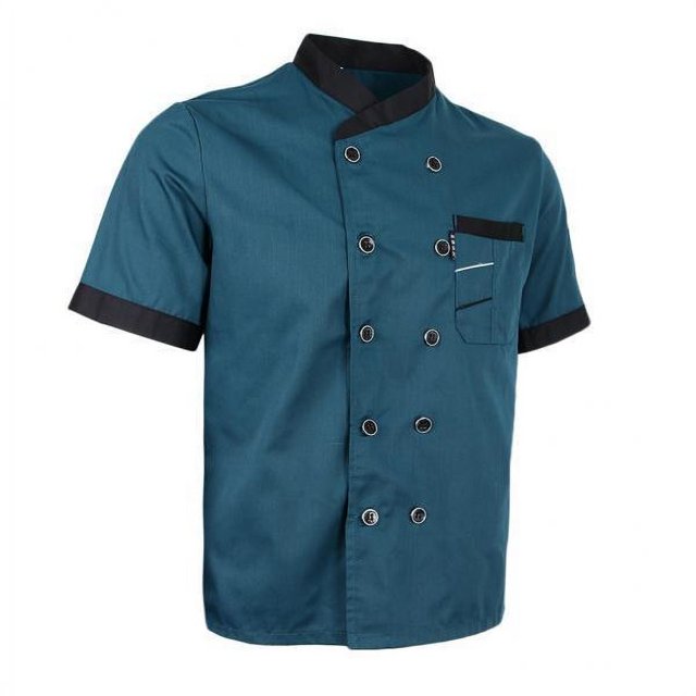2x Chaqueta , , Ropa, Servicio de Cocina de Hotel, Uniforme de Panadería, de Catering ga Corta para Hombres, Zulema Chaqueta de chef para hombre