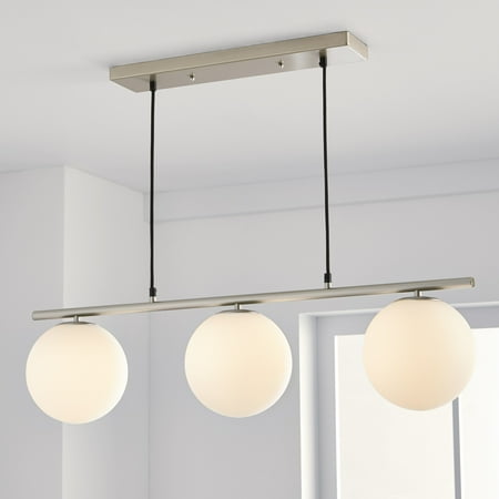 

Better Homes & Garden Island Pendant Satin Nickel Finish 3 Globe Design Comes With Bulbs